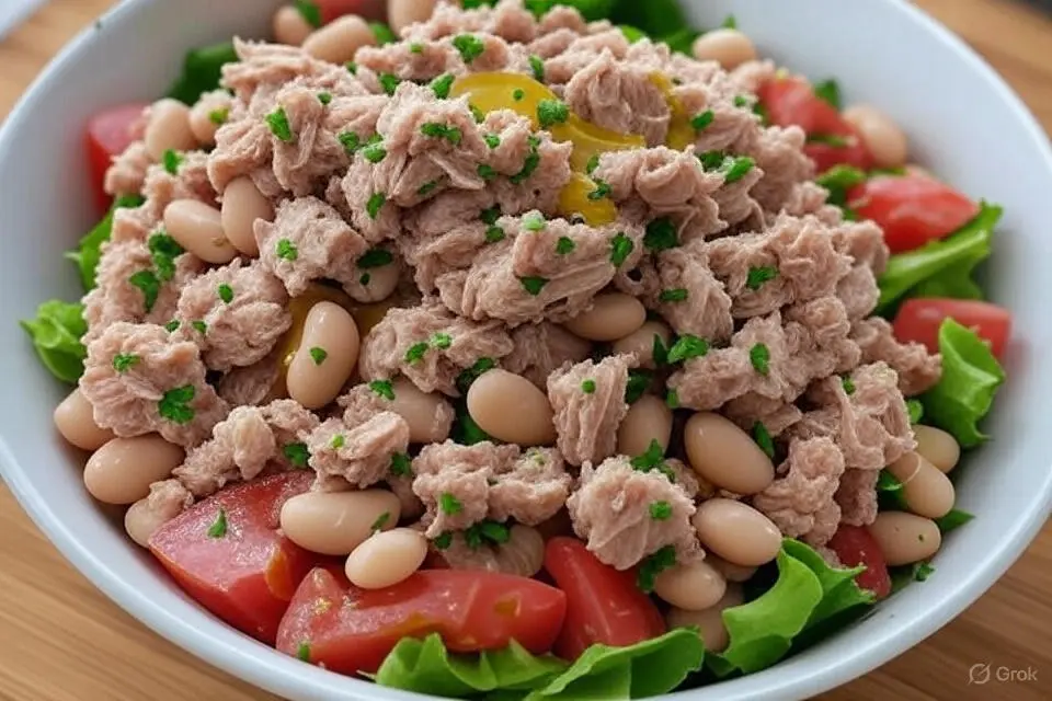 Piatto proteico Insalata tonno e pomodori