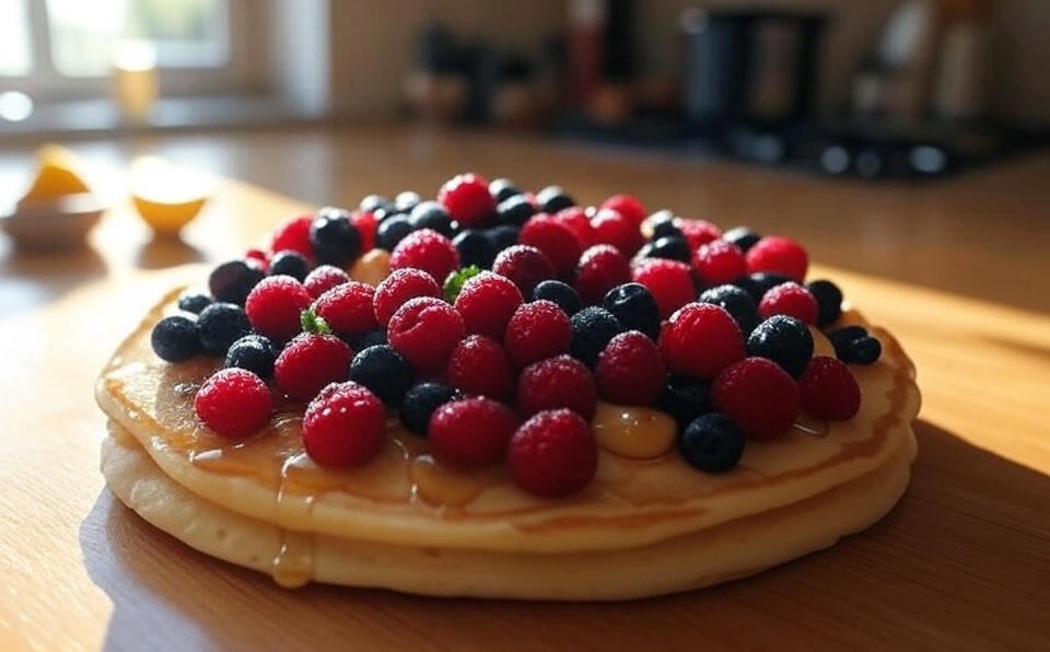 Soffici e gustosi pancake proteici con farina di avena e yogurt greco