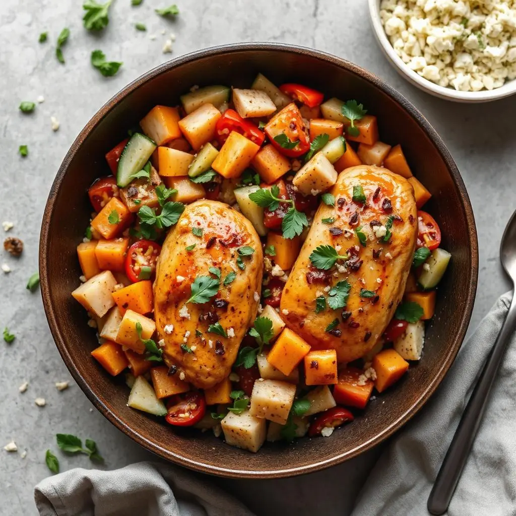 Spicy chicke and vegetables