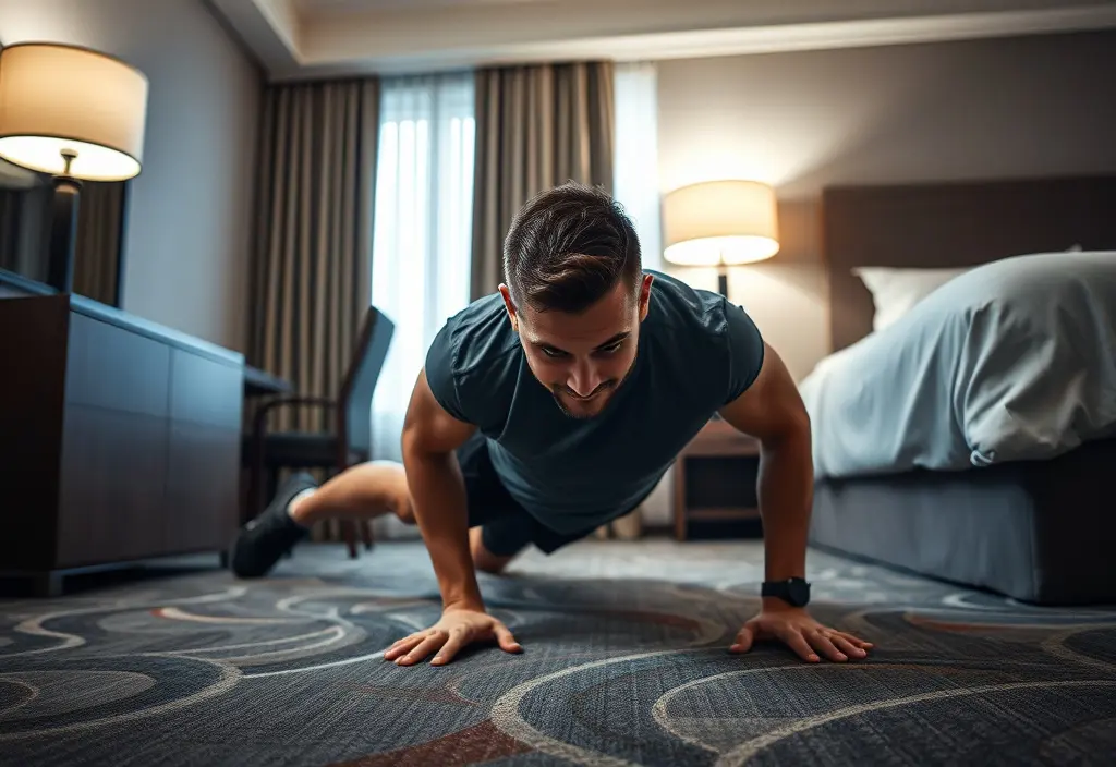 Hotel workout: allenamento in camera senza attrezzi